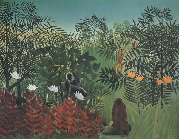 Henri Rousseau Tropical Forest with Monkeys China oil painting art